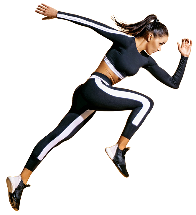 Wir sind Fitness Motiv: Rennende Frau