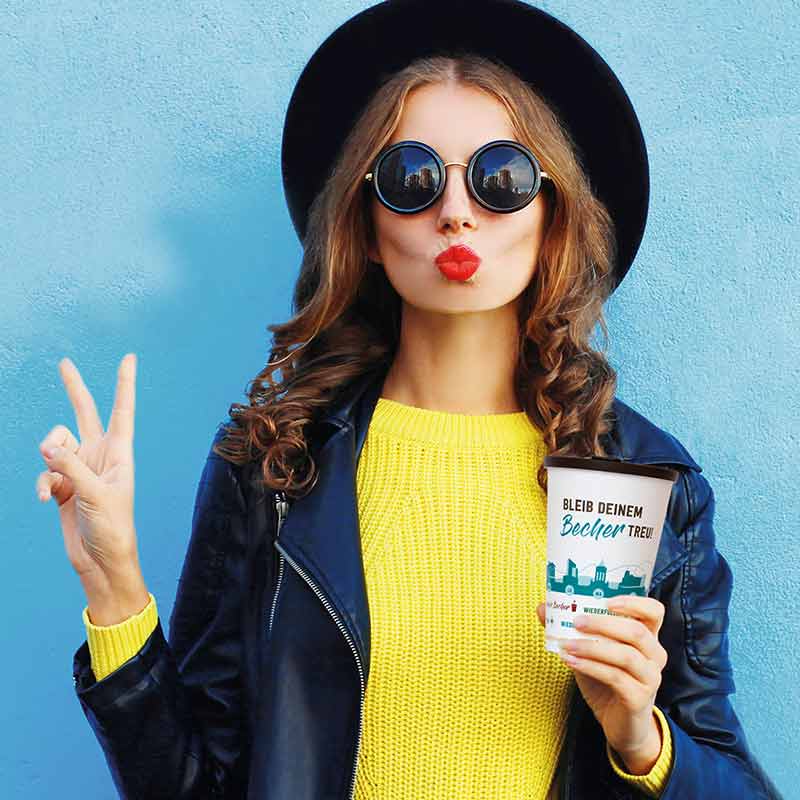 Mehrweg-Becher bei Pfitzenmeier