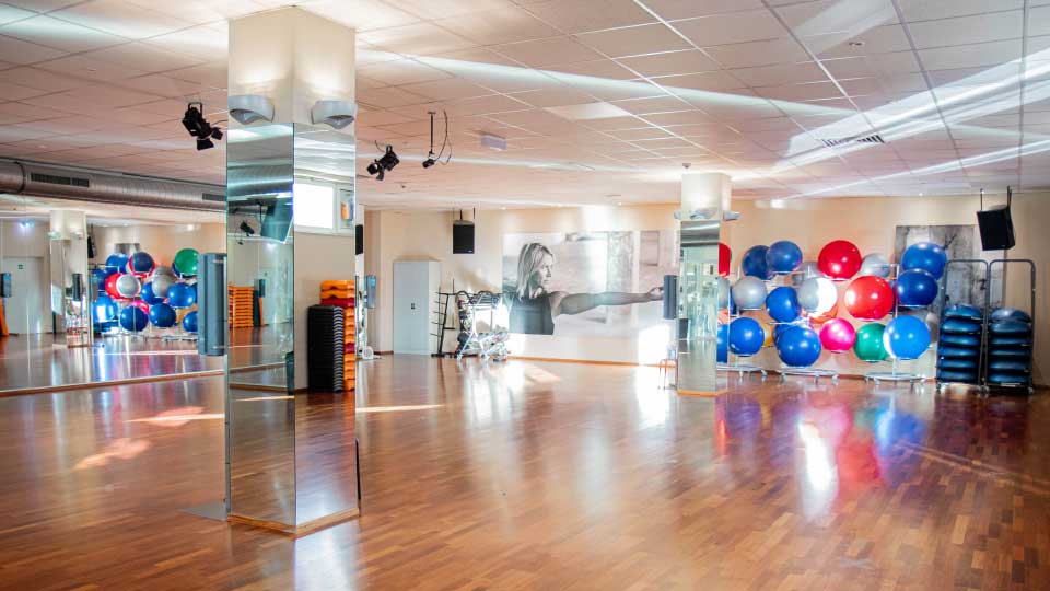 Kursraum für zahlreiche Group Fitness Kurse im Pfitzenmeier Studio in Schwetzingen MediFit 