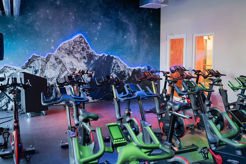 Bild des Indoorcycling-Raums